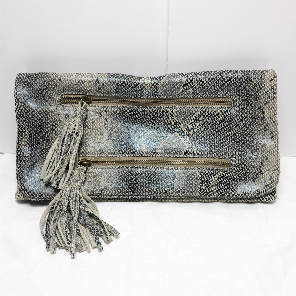 Romygold Snakeskin Tassel Clutch Purse Handbag Bag